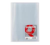 Grafoplas - Folder, Folio Size, PP, Translucent Polyplast, PP Caps 20 Transparent