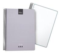 Grafoplas - Kuru A4+ Micro-perforated Notebook, 120H Squared 5 mm 90 g Colour Edge, Plastic Cover, Lavender