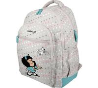 Grafoplas - Mafalda Bird School Backpack, Three Compartments, 33 x 46 x 22.5 cm, 30 Litres, Padded Area for Laptop, Adaptable to Trolley, Perfect for School, pink, 33x46x22,5cm, SCHOOL