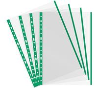 Grafoplás Pack of 10 Green Polypropylene Sleeves with 16 Holes