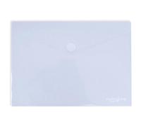 Grafoplas -Pack of 5 A3 Plastic Envelopes, Adhesive Textile Closure, Light Blue, Multiline, 33.5 x 24 cm, Transparent Striped Glass Polypropylene, Perfect for Drawings and Large Documents
