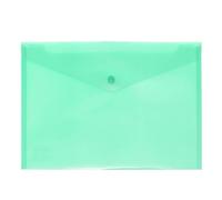Grafoplás | Plastic Envelope with Click Closure | Ecoplás | Room Size | Mint Translucent Colour | 17.5 x 24.5 cm | Perfect for Protecting School, Home or Office Documents