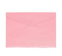 Grafoplas | Plastic Envelope with Ecoplás Click Closure | Room Size | Translucent Soft Pink | 17.5 x 24.5 cm | Polypropylene | Perfect for Protecting School, Home or Office Documents