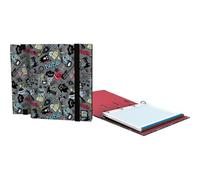 Grafoplas - Ring Binder a5, Carpebook Bits&Bobs Awesome, Includes Refill 90 Sheets Grid 5x5 Colour Edge, Ergonomic Curved Spine, 4 Round Rings 25mm, FSC Certified