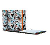 Grafoplás | Ring Binder with A4 Refill | Includes 100 Grid 5x5 Sheets | Dividers | Transparent Envelope | Bits & Bobs Pop Up Design | Play