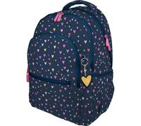 Grafoplás - School Backpack Three Compartments, 33 x 46 x 22.5 cm, 30 Litres, Padded Area for Laptop, Roomy Model, Hearts, Bits & Bobs Pop Up Design, Perfect for School Supplies, blue, L, SCHOOL