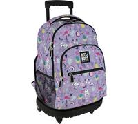 Grafoplas - School Backpack with Wheels, Integrated Cart, 29 Litres, 52 x 37 x 25 cm, Roller Model, Happy Bits & Bobs Collection, Perfect Children's and Primary School Supplies
