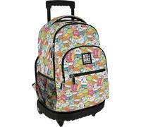 Grafoplas - School Backpack with Wheels, Integrated Cart, 29 Litres, 52 x 37 x 25 cm, Roller Model, Kawaii Bits & Bobs Collection, Perfect Children's and Primary School Supplies