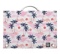 Grafoplás | School Briefcase with Handle and Clasp Closure | Polypropylene | Folio Size | 24.5 x 34.5 x 4 cm | Bits & Bobs Pop Up Design Collection | Sunset | Perfect for Your Extra Schoolers