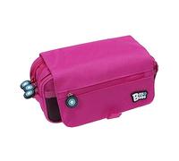 Grafoplás | School Case Three Compartments with Flap | Fuchsia | Bits & Bobs | Vivid Colours | 23 x 10 x 10 cm | Includes Time and Identification Zone, Fuchsia, 23x10x10cm, School