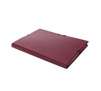 Grafoplás School Folder Garnet PVC Folio Format Hard Cover Three Flaps Rubber Closure 33 x 25 cm