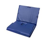 Grafoplás | School Folder Three Flaps | PVC | Blue | Quarter Size | Hard Cover | Elastic Closure | 24.5 x 20 cm