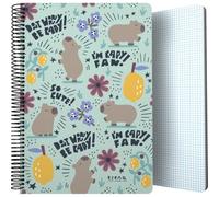 Grafoplas - Spiral Folio Notebook, 80H squared 4x4 90g, Cheerful Elena Corredoira FSC