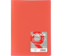 Grafoplas - Transparent Folder Covers, Coral, 10 Polypropylene Linings, Foolscap Size, Opaque Polyplas Series, Made in Spain, Flexible Covers, Perfect for Filing Documents