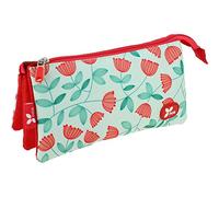 Grafoplás - Triple Pencil Case, Green Mint, Triple, Bloom