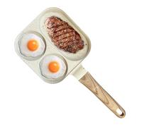 Graft-Breakfast - 36.5 x 18.5 cm Frying Pan, Non-Stick Egg Pan, 3 Section Cookware | Kitchen Supplies Induction Electric Distribution Home Restaurant Sandwich at the m
