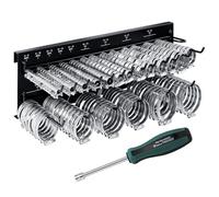 GRAFT Hose clamp Wall Bracket Set | 227 Pieces | Including Bracket and Screwdriver | Pipe clamp Set | Adjustable Hose Clamps | Hose clamp Assortment | Organizer Rack