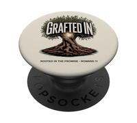 Grafted In Rooted in the Promise Romans 11 olive tree PopSockets Adhesive PopGrip