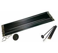 GRAFTER GDR12P, 12PC Drain Rod Set 9 Metre, Heavy Duty Professional Plunger Double Worm Screw, Unblock Drainage Pipes Cleaning Gutter Road Unblocker