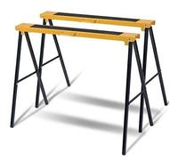 Grafter® GSH05 Steel Folding Saw Horse Trestles, Lightweight, Non-Slip Work Surface (Pair)
