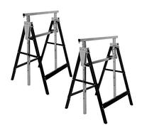 Grafter® GTS6035 Set of 2 Adjustable Telescopic Folding Metal Trestle DIY Steel Work Bench