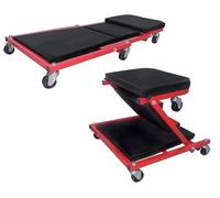 Grafter Motacare MCDCS21 Folding Car Creeper Board 2-in-1 Crawler & Stool Seat Garage Workshop Inspection Rolling 6 Rotatable Wheels