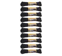 Grafters 10 Pairs Round 210cm Replacement Shoe Laces New - Black Textile, PKT (of 10)