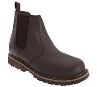 Grafters 539 Mens Safety Chelsea Boots In Brown, Size: 5