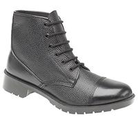 GRAFTERS 6 Eye Cadet Boots Shiney Smooth Counter & Toe Mens UK 10 Black