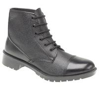 GRAFTERS 6 Eye Cadet Boots Shiney Smooth Counter & Toe Mens UK 11 Black
