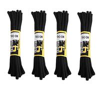 Grafters 90 CM Black Round Strong Durable Work Hiking Boot Shoe Laces (X4 Pairs)