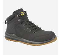 Grafters Action Mens Safety Protection Leather Lace Up Boots Black