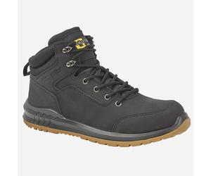 Grafters Action Mens Safety Protection Leather Lace Up Boots Black