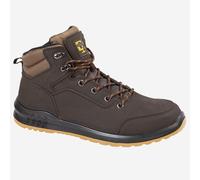 Grafters Action Mens Safety Protection Leather Lace Up Boots Brown