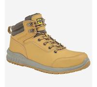 Grafters Action Mens Safety Protection Leather Lace Up Boots Tan