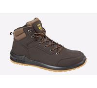 Grafters M513B-41 Safety Boots Dual Density Sole Steel Toe Cap (UK 7, Brown)