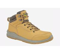 Grafters Safety Ankle Work Boots Dual Density Soft Padded Steel Skate Industrial (UK 6, Honey)