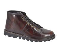 Grafters Bordeaux Leather Monkey Boots Unisex Casual Ankle Lace Up UK Sizes 6-12
