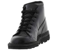 Grafters UNISEX Original Leather Monkey Boots Black