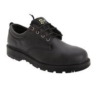 Grafters CONTRACTOR Unisex Leather Safety Shoes Black - UK 14