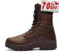 Grafters G-FORCE Unisex Non-Safety Combat Boots Brown