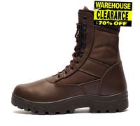 Grafters G-Force Leather Men's Combat Boots | Boots | Brown | UK Size 8