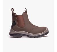 Grafters Grafters M371B Mens Coated Leather Safety Dealer Boots Brown - Uk-Size-13 Brown