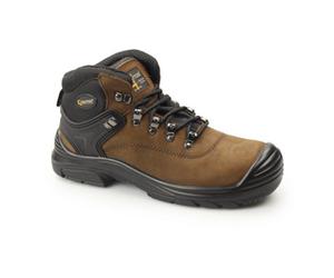 Grafters Grafters M9508B Mens Leather Super Wide Safety Boots Brown - Uk-Size-10 Brown