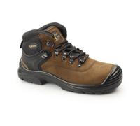 Grafters Grafters M9508B Mens Leather Super Wide Safety Boots Brown - Uk-Size-7 Brown