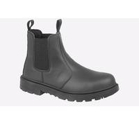 Grafters Safety Dealer Boot Grinder - Unisex Black Leather - UK 8