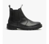 Unisex Black Leather Safety Dealer Boot - Grinder, Black Leather, 11 UK