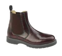 Grafters M186BD Unisex Leather Gusset Chelsea Boots Burgundy