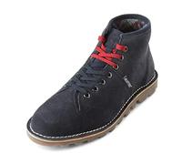 Grafters Heritage Unisex Real Suede Leather Monkey Boots - Navy - 8 UK