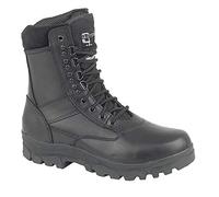 Grafters Hi-Leg Combat Boots with Steel Sole Protection. Police Security Army Cadet Safety Boots (11 UK, Top Gun Black)